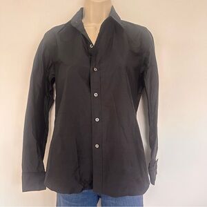 Ralph Lauren Collection Black Label Women’s Black Casual Button Down Shirt Size